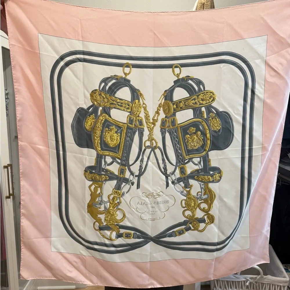 Hermès Pink Brides de Gala 90 Scarf - Picture 2 of 6